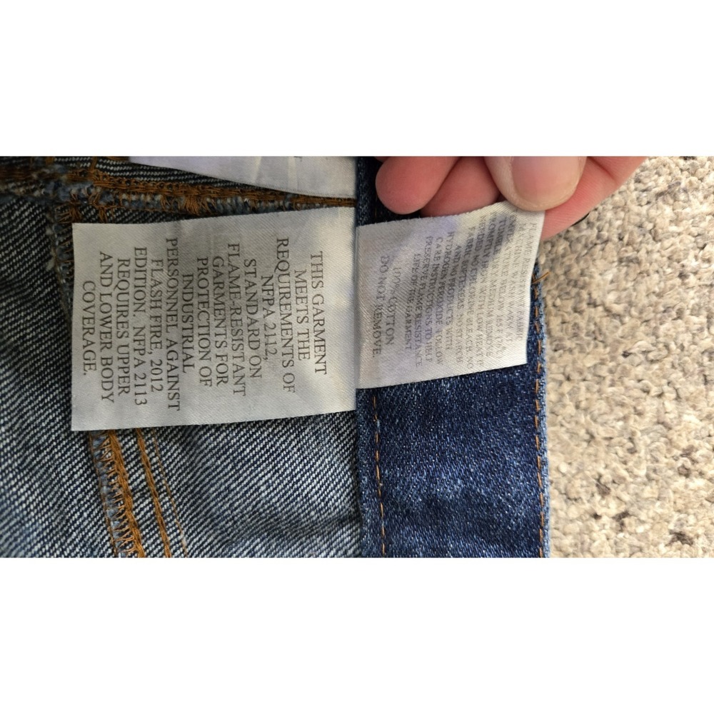 RASCO FR Jeans 31x36 HRC 2 Flame Resistant Work Pants NFPA 2112 Denim - Picture 6 of 10